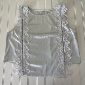 Entos Luxury Satin Lace Top Lingerie Festival Boho Fairy Whimsical Womens Medium